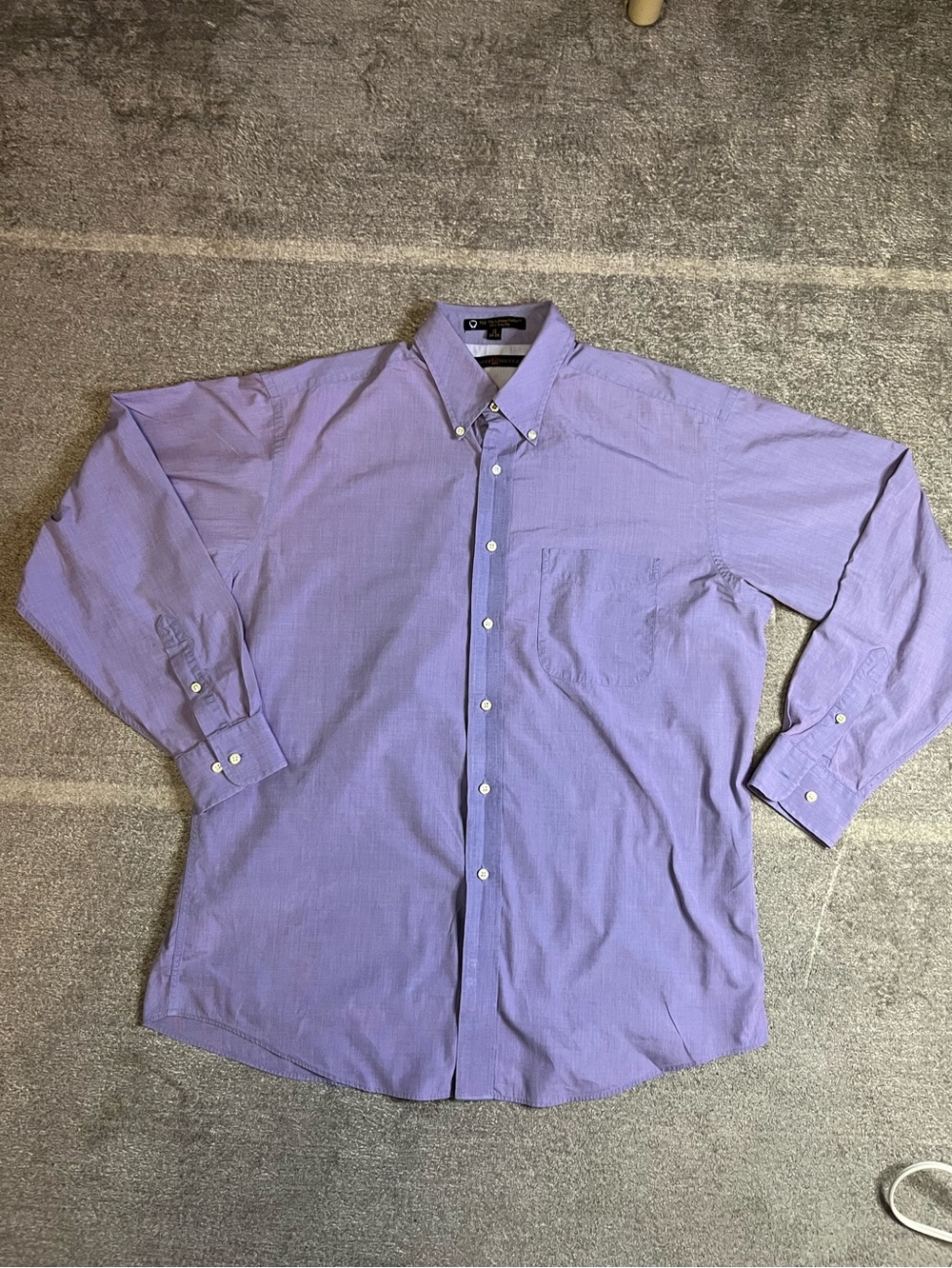 Tommy Hilfiger Vintage Lavender Button-Down Dress Shirt size L made in 2003 prep